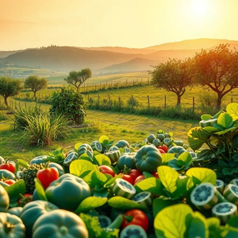 A vibrant sunlit field that symbolizes a rich and natural food environment.