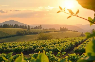 A picturesque landscape filled with healthy produce, symbolizing child nutrition.