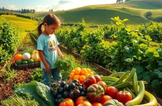 A picturesque field showcasing abundant organic produce, emphasizing the theme of healthy eating.