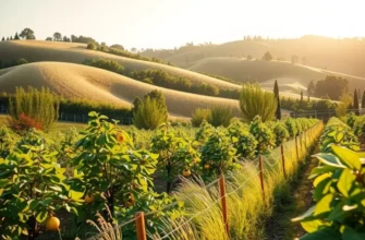 A beautiful field full of fruits and vegetables, representing healthy eating.