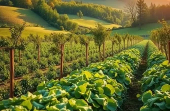 A picturesque view of a field rich with healthy vegetables and fruits, symbolizing dietary balance.