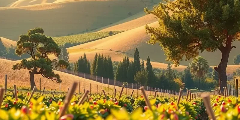 A picturesque orchard filled with diverse fruits and vegetables highlighting the importance of nutrition.