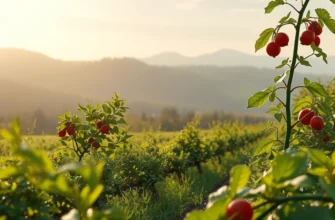 A bright sunlit field filled with fresh vegetables and fruits, symbolizing health and nutrition.