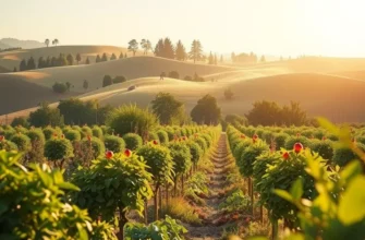 A scenic field rich in fruits and vegetables that showcases the beauty of natural, healthy food.