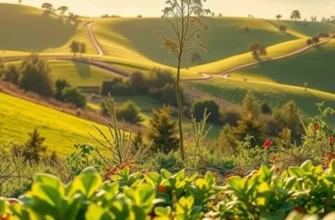 Sunlit field with organic produce, symbolizing healthy and mindful eating