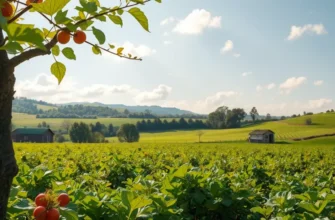 A vibrant sunlit field with an array of vegetables and fruits symbolizing healthy nutrition.