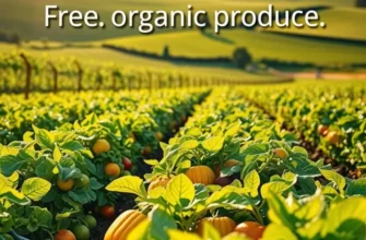 A sunlit field of vibrant vegetables and fruits amidst lush greenery, representing the essence of ecological wellness.