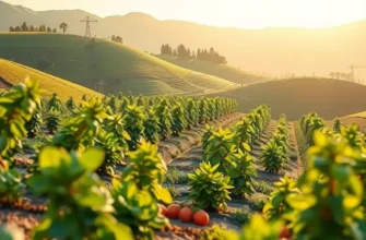 A vibrant sunlit field filled with an array of fruits and vegetables growing in harmony with nature.