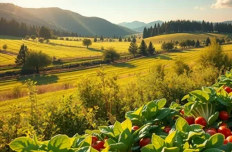 A picturesque view of a natural landscape rich in healthy nutrition elements.