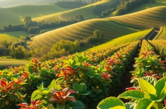 A serene landscape illustrating the abundance of healthy fruits and vegetables.
