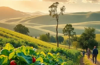 A vibrant landscape of healthy nutrition showcasing organic vegetables and fruits in a natural setting.
