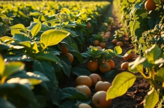 A landscape of fresh, organic produce growing in a sunlit field, highlighting the essence of healthy meal preparation.