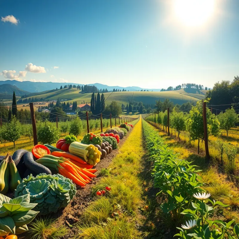 An abundant orchard representing the variety of foods celebrated during global festivals.