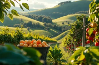 A green landscape filled with organic produce growing in a natural and untouched setting.