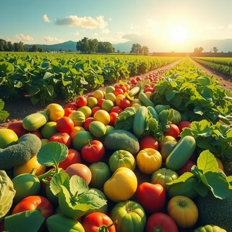 A vibrant field showcasing the beauty of fresh, organic produce.