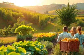 A beautiful landscape that emphasizes natural foods and a healthy diet.