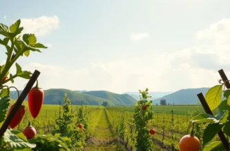 A beautiful landscape of an organic farm filled with healthy vegetables and fruits, capturing the spirit of fresh, wholesome meals.