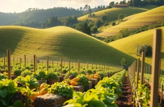 A peaceful landscape showcasing the abundance of nature's healthy offerings.