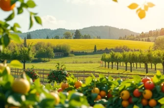 A bright, open garden filled with fresh produce representing natural nourishment.