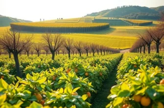 An abundant landscape filled with various organic fruits and vegetables, illustrating a natural food environment.