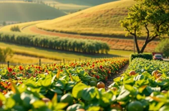 A serene view of a flourishing landscape representing the connection between natural food choices and chocolate.