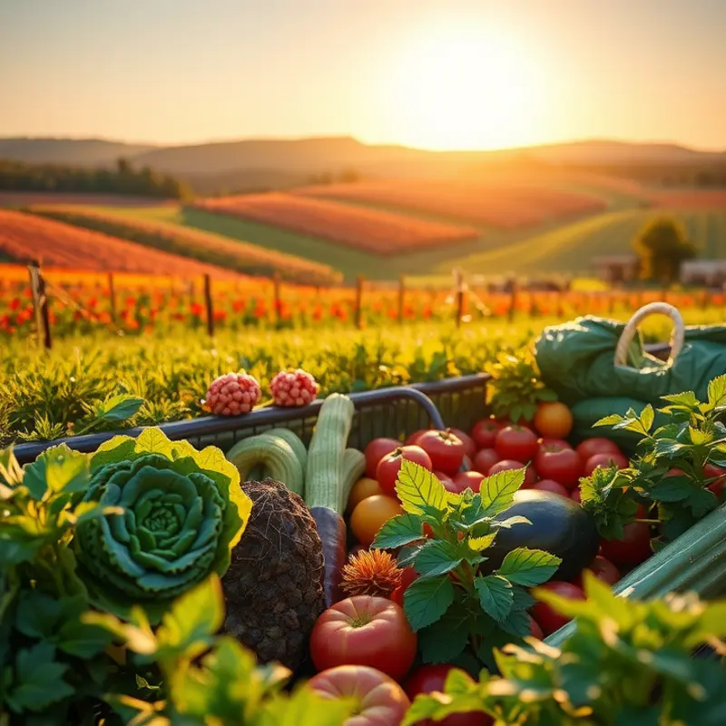 A sunlit field representing the agricultural bounty that influences Ukrainian cuisine.