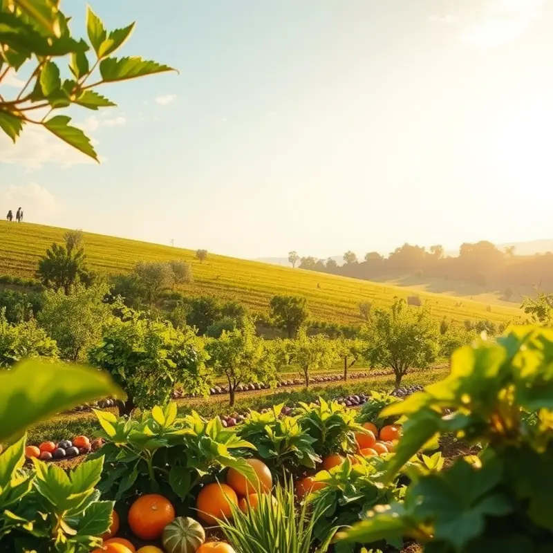 A vibrant orchard embodying the essence of organic produce.