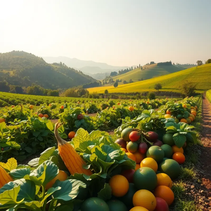 An inviting sunlit orchard that captures the essence of natural cooking.