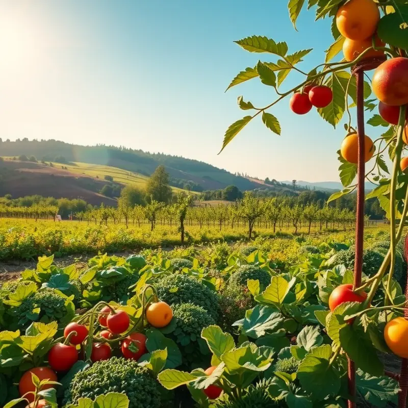 A sunlit landscape showcasing the vibrancy of nature’s produce.
