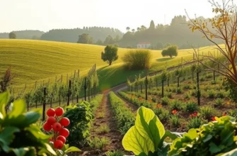 A scenic field rich in organic produce, illustrating the essence of mindful eating and healthy snacking.