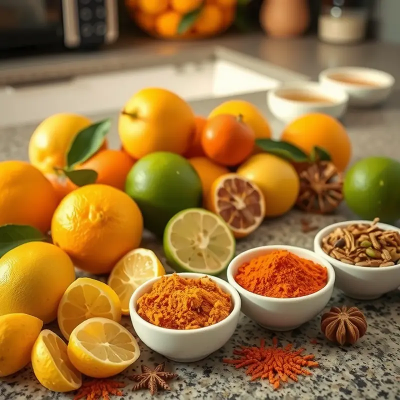 A vibrant display of fresh herbs and spices perfect for low-sodium cooking.