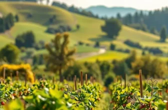 A bright and vibrant sunlit landscape of healthy organic produce.