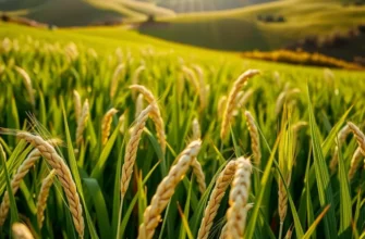Photorealistic landscape displaying a flourishing field of vibrant vegetables and fruits among lush greenery.