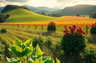 A vibrant, sunlit field with an abundance of organic fruits and vegetables.
