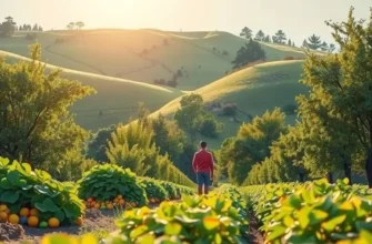 Scenic field of organic vegetables symbolizing sustainable food choices.