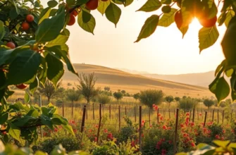 A stunning sunlit field showcasing an abundance of organic produce representing eco-friendly beverage choices.