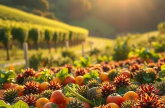 A stunning landscape filled with organic produce, symbolizing health and sustainability.