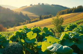 A beautiful orchard brimming with healthy organic produce, symbolizing eco-responsible baking.