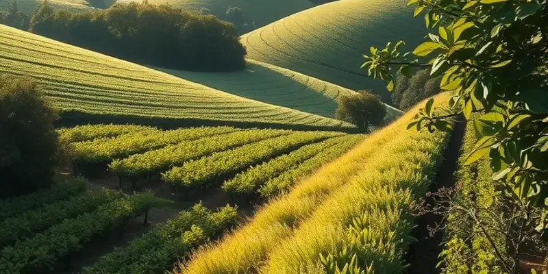 A beautiful orchard scene highlighting the natural abundance of fruits.