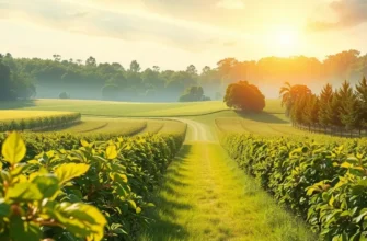 A peaceful orchard focusing on sunlit organic vegetables and fruits.