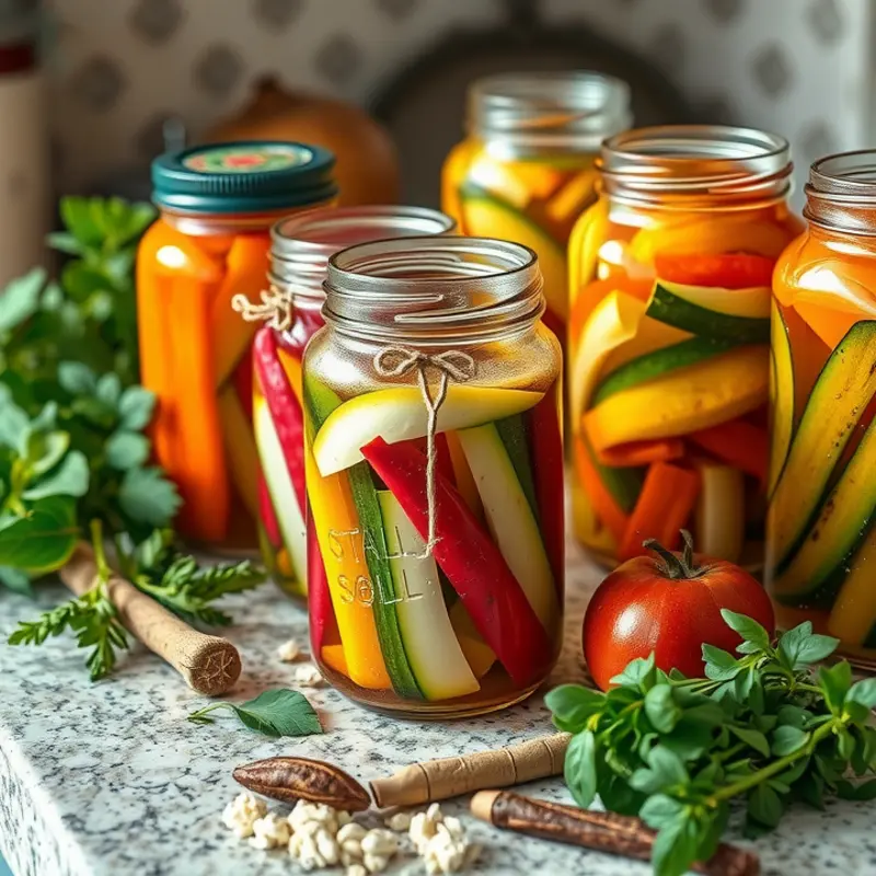 A colorful array of natural acidic agents perfect for pickling.