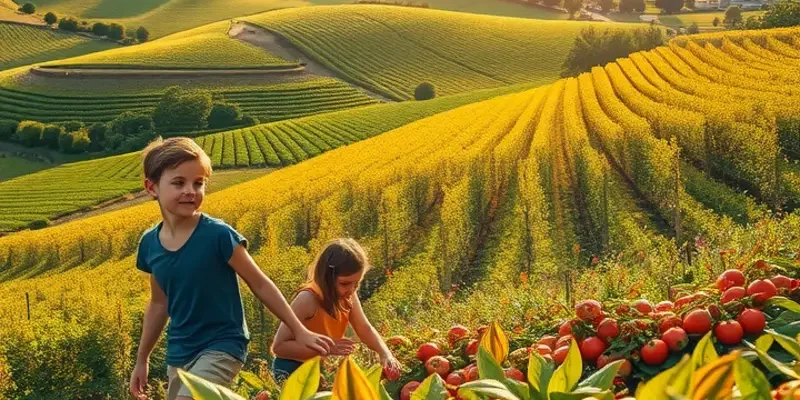 A lush field of organic produce, highlighting the essence of healthy, natural cooking.