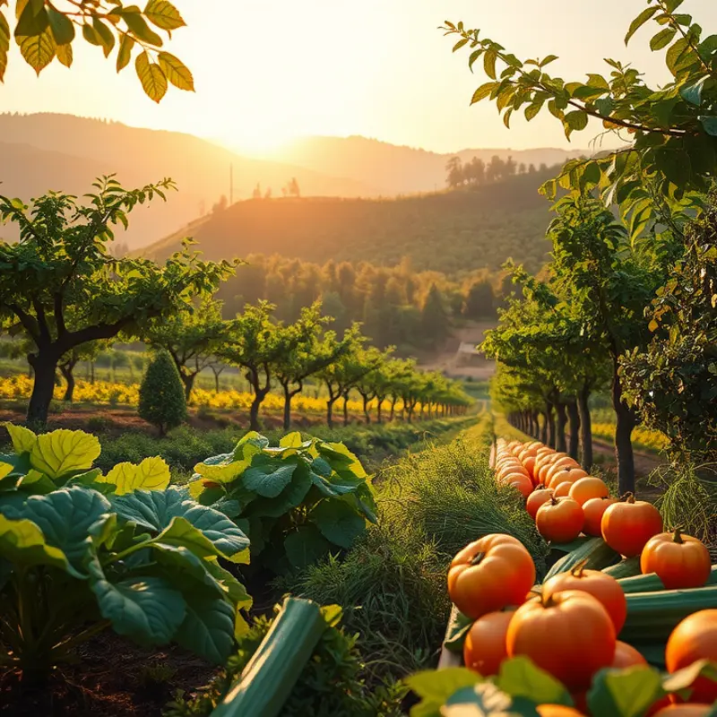 A scenic field representing freshness in food sourcing.