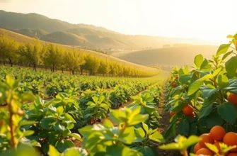 A lively field rich with diverse organic produce, highlighting the joy of meal preparation.