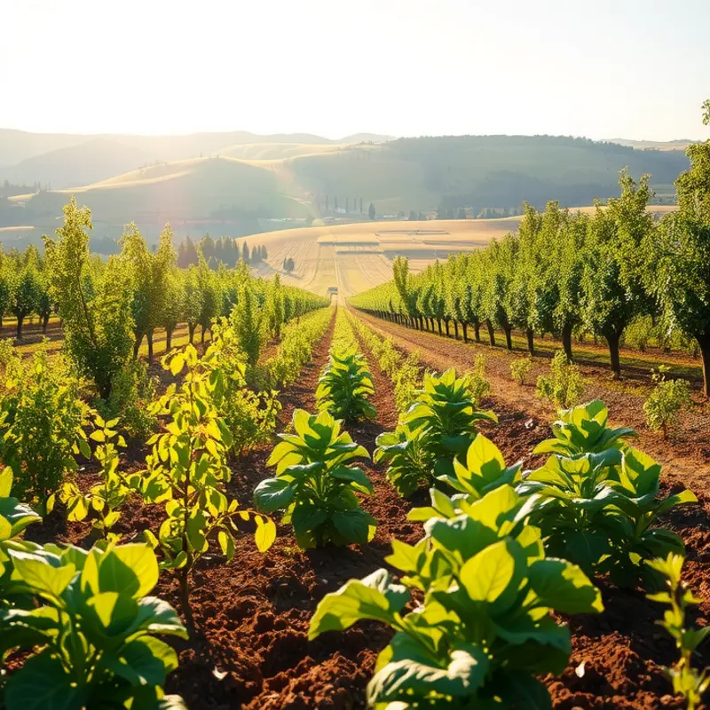 A lush field showcasing vibrant vegetables, embodying the essence of fresh ingredients for cooking.