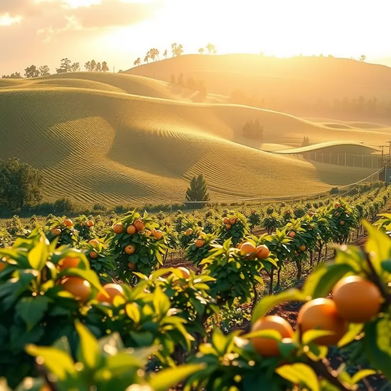 Lush fields of organic produce, reflecting the foundation of nutritious meals in high-altitude regions.