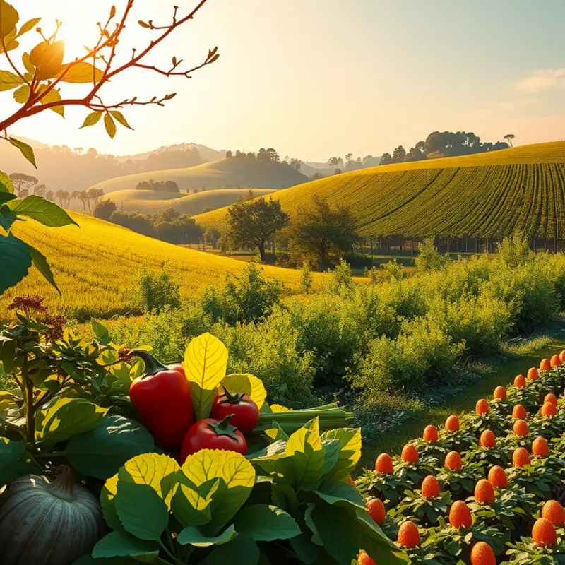 Contrast between natural and added sugars in a healthy landscape.