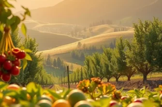 A picturesque view of healthy produce thriving in a natural setting.