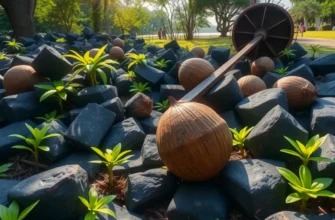A photorealistic image of a sunlit orchard with lush vegetables and fruits.