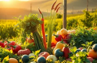 A beautiful field filled with organic produce, representing the natural sources of sea salt.